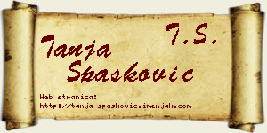 Tanja Spasković vizit kartica